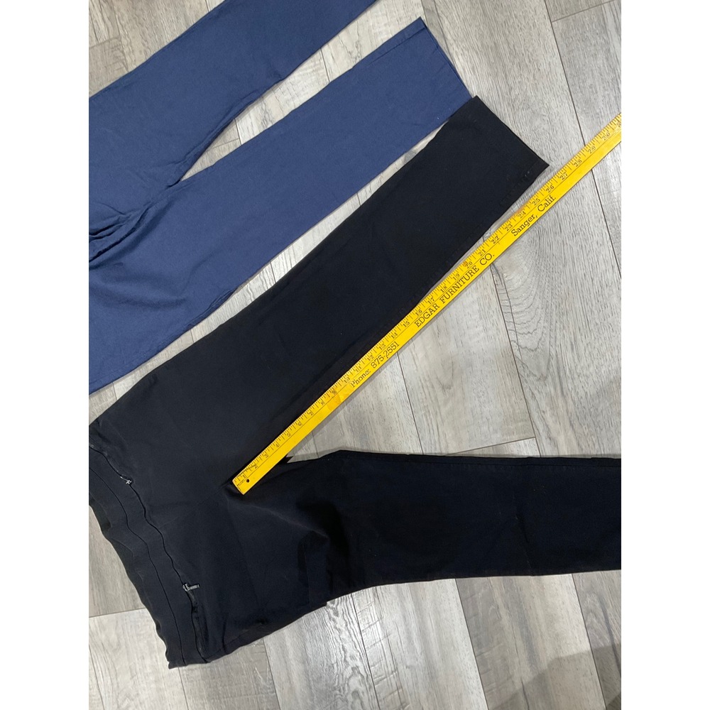 Candies Audrey Pull On Ankle Pants Bundle XL Black Navy Blue Zipper Pockets 2pk - Picture 3 of 7